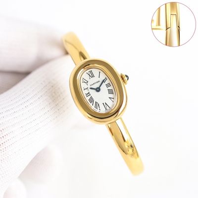 Cartier Baignoire Gold Band Wrist Circumfefernce 15/16/17mm Quartz Watch